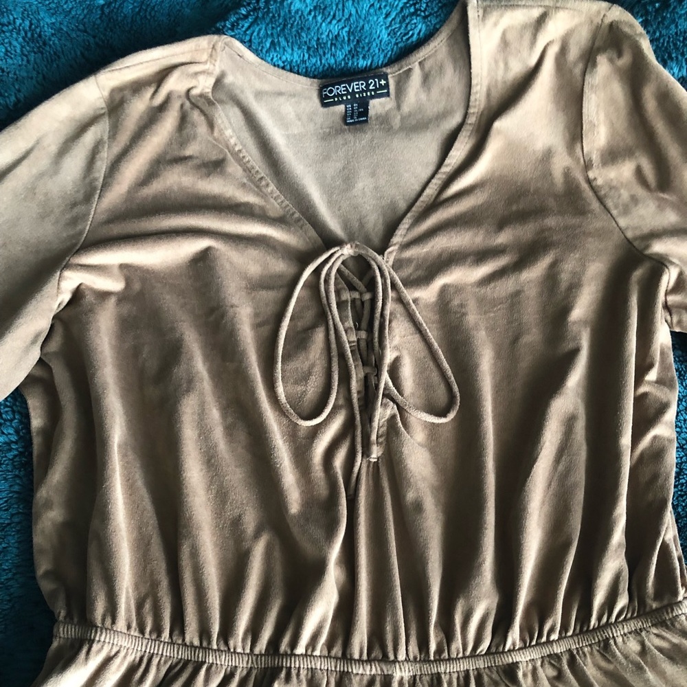 😊Plus Faux Suede Romper! Boho Vibe! - Picture 5 of 5